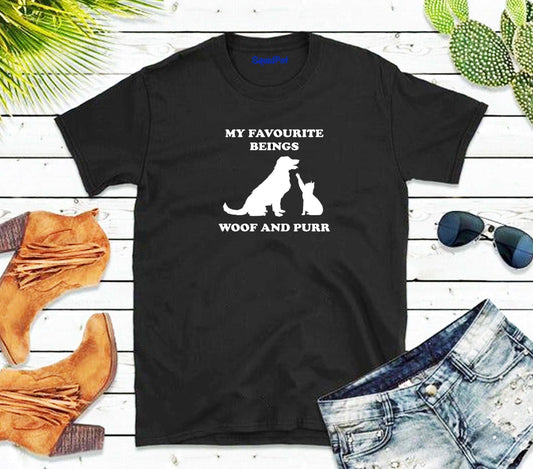 My Favourite Beings Woof & Purr T-Shirt - SquidPot