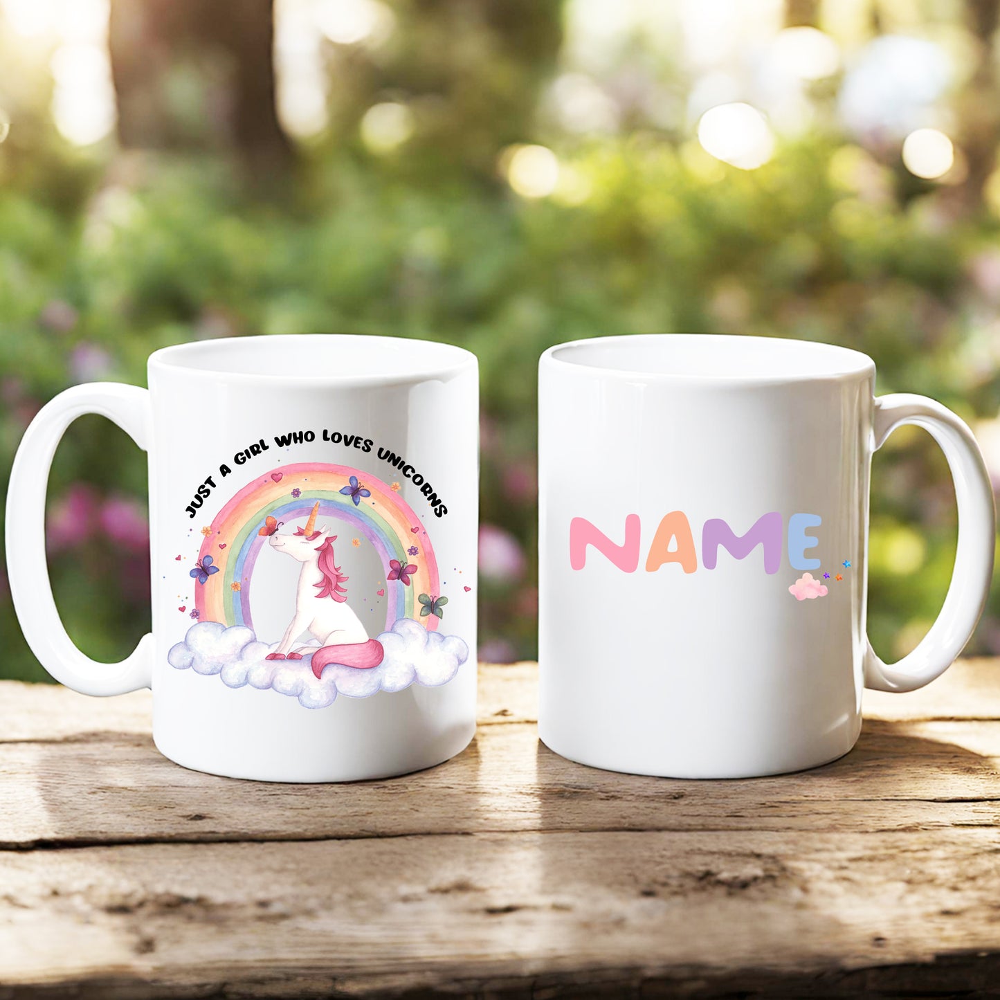 Just a Girl Who Loves Unicorns 11 oz Mug Personalised