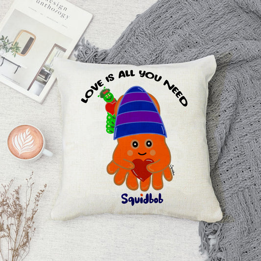 Squidbob & Curt Love Is All You Need Character Cushion 40x40cm