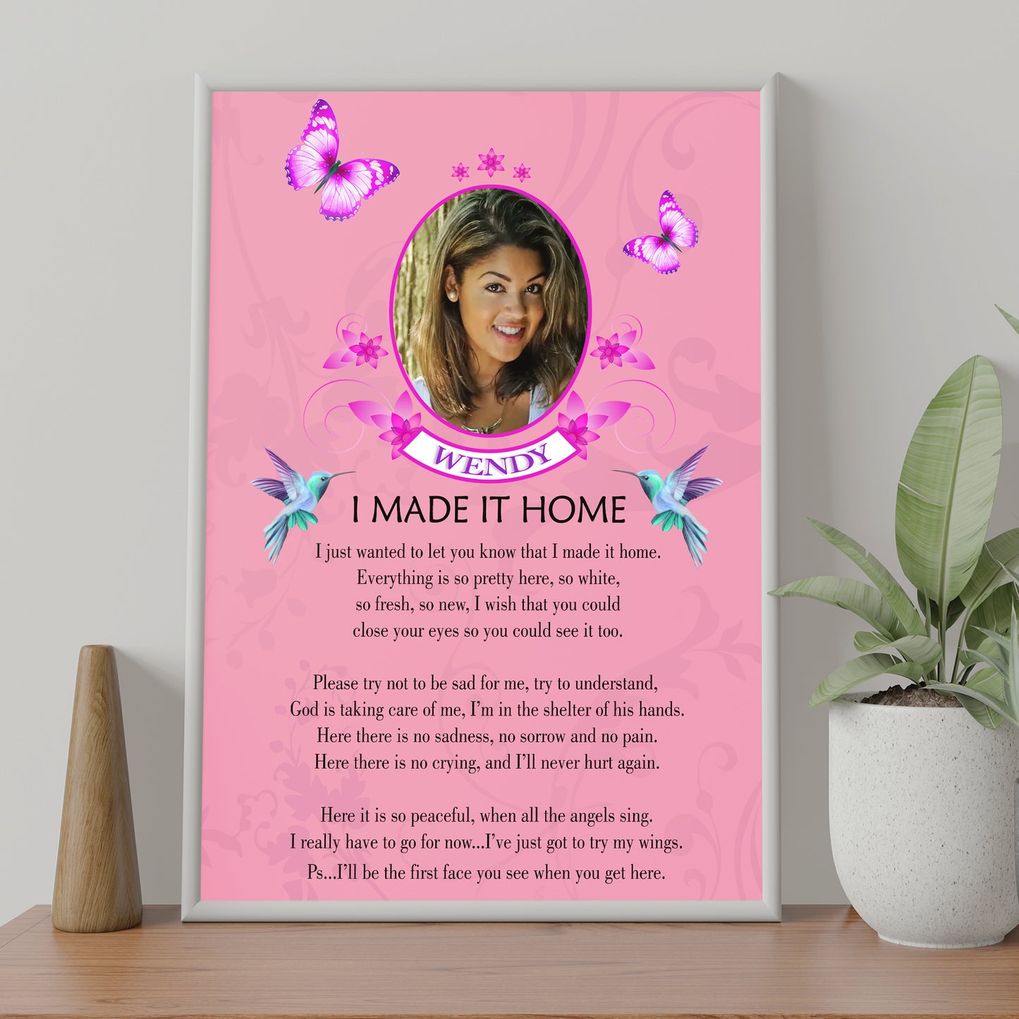 I Made It Home Memory Print Animal A4 PRINT (Personalised)