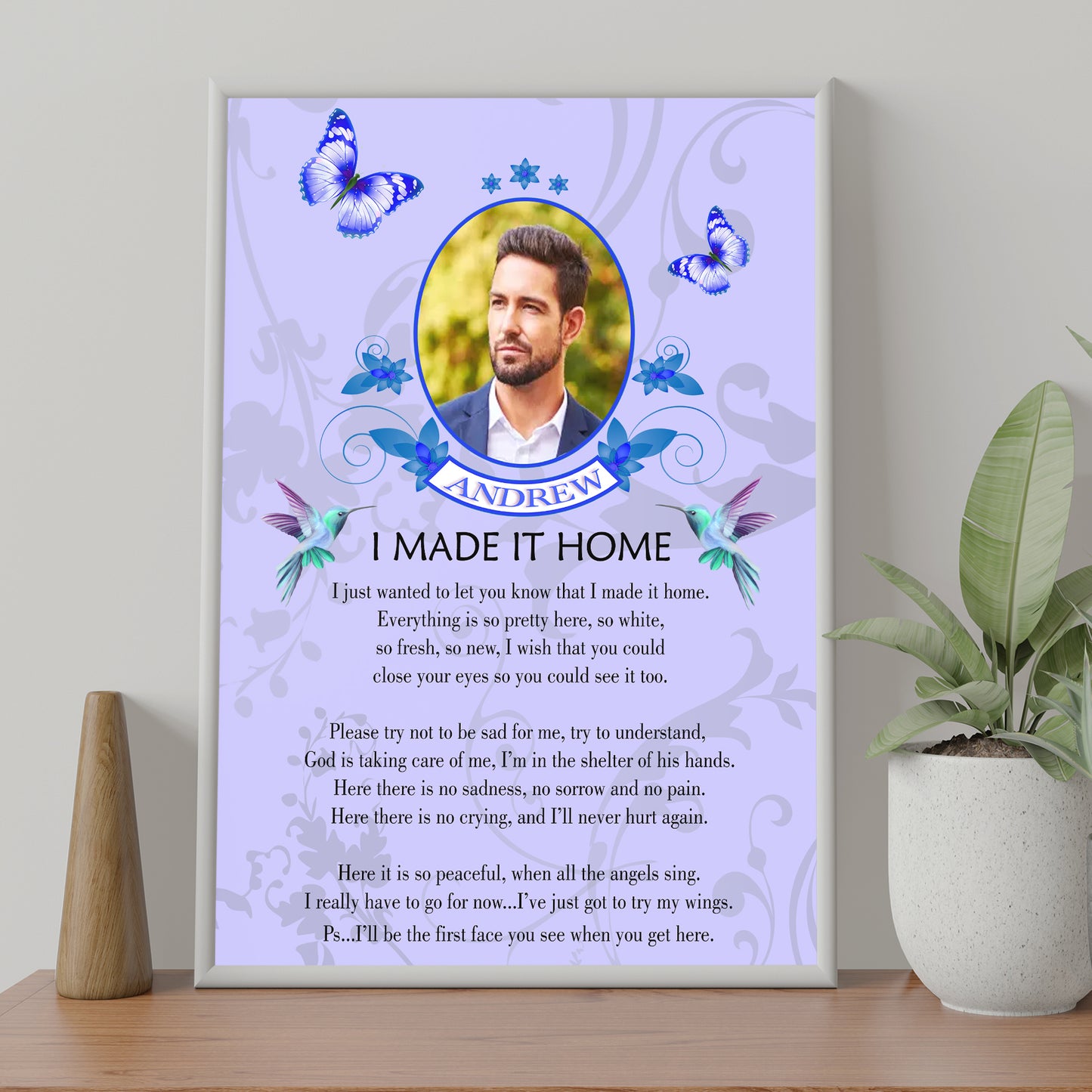 I Made It Home Memory Print Animal A4 PRINT (Personalised)