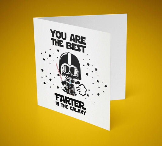 You Are the Best Father In The Galaxy Darth Greetings Card 6x6inch - SquidPot