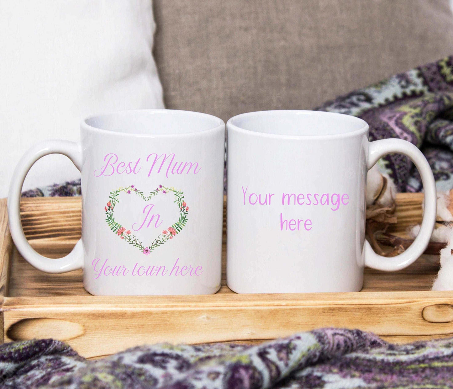 Meilleure tasse de maman dans n'importe quelle ville, état ou ville (personnalisée)