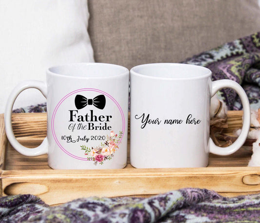 Father Of The Bride Floral Mug (Personalised) - SquidPot
