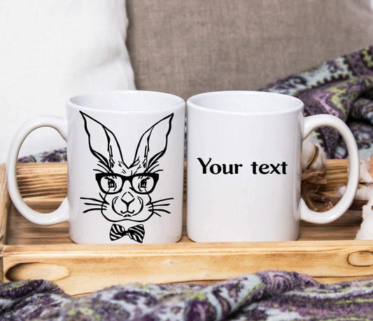 Geeky Bunny Mug (Personalised) - SquidPot
