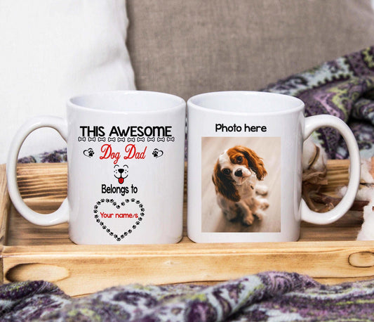 This Awesome Dog Dad or Dog Mum 11oz Mug (Personalised) - SquidPot