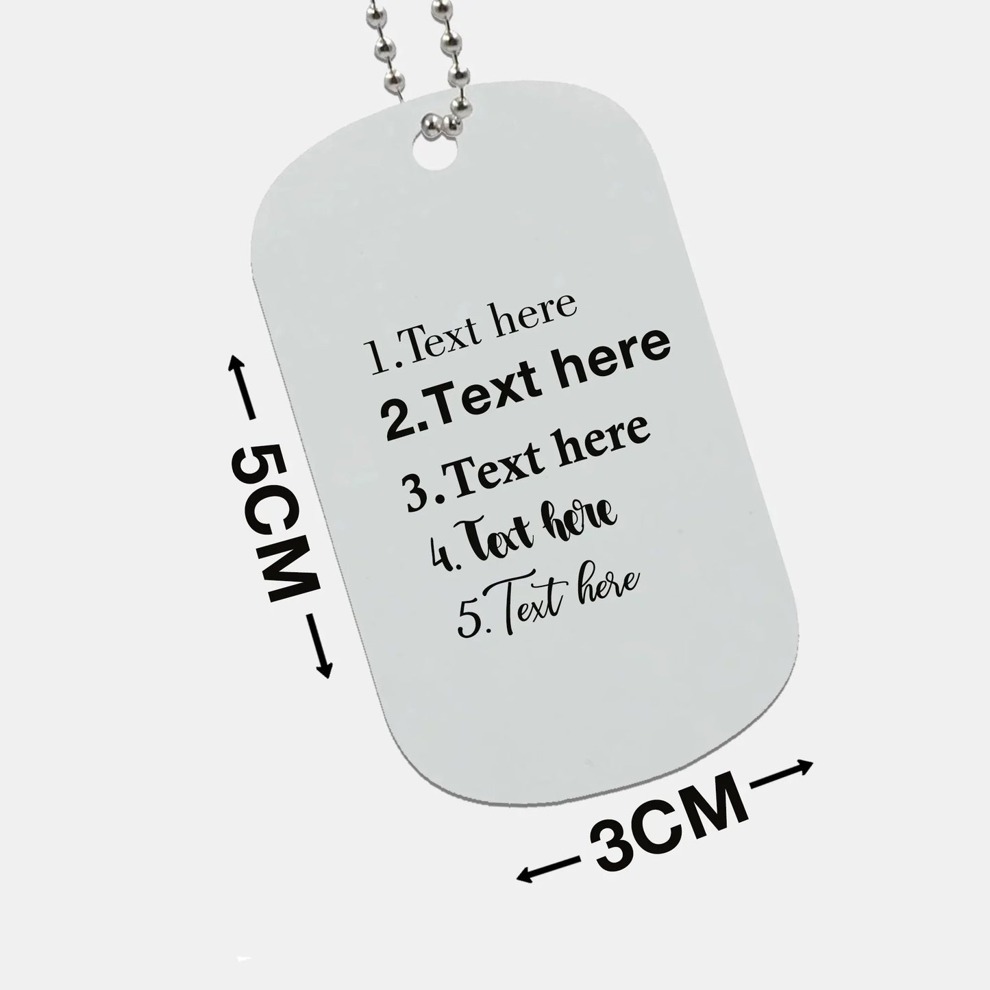 Personalised Custom I.D Military Dog Tag Pendant & Chain Gift Boxed SquidPot
