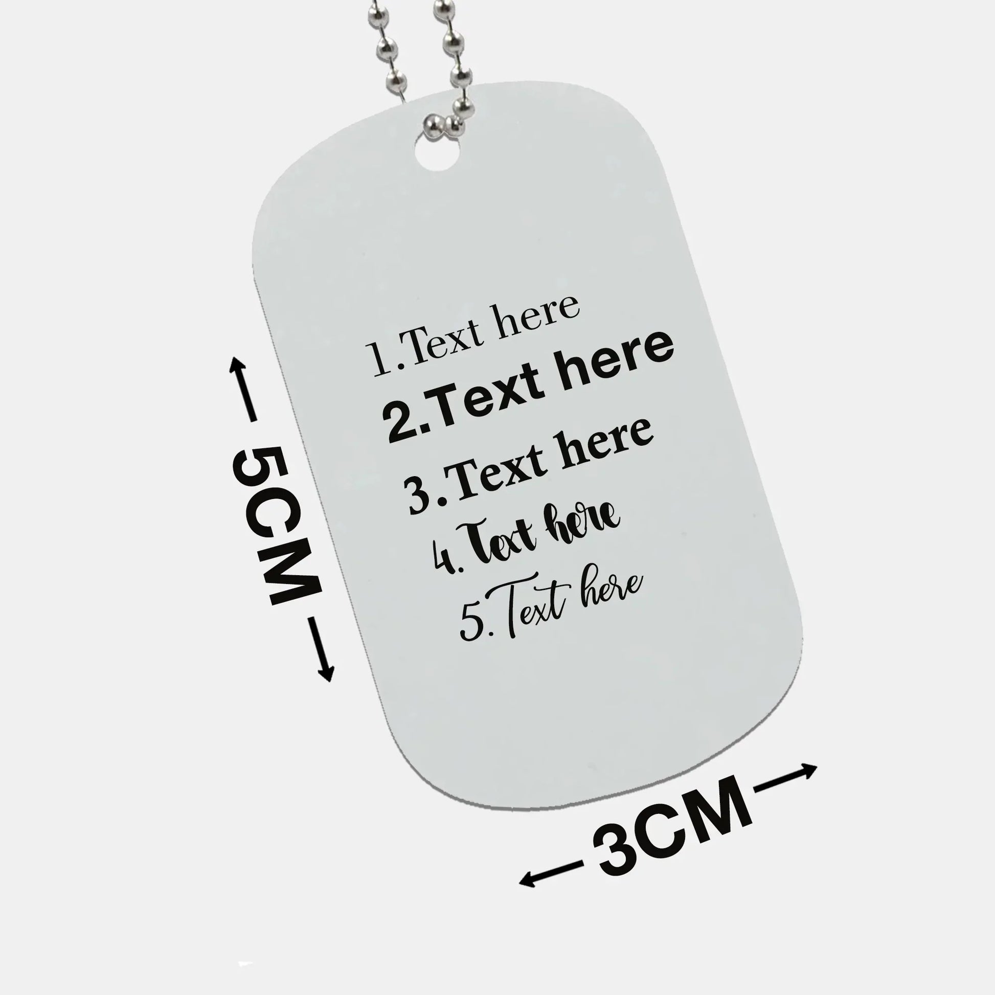 Personalised Custom I.D Military Dog Tag Pendant & Chain Gift Boxed SquidPot