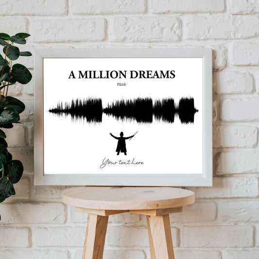 Posters, Prints, & Visual Artwork A Million Dreams Soundwave Visual A4 Print (Personalised) SquidPot