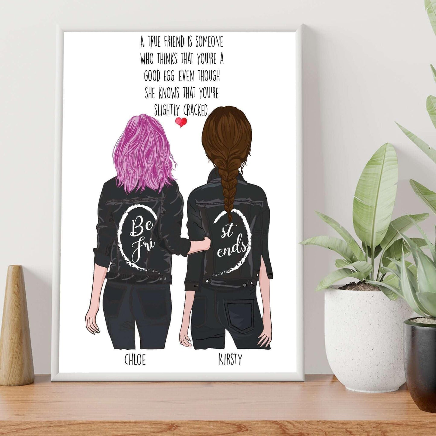 A True Friend Quote Custom Best Friends A4 PRINT