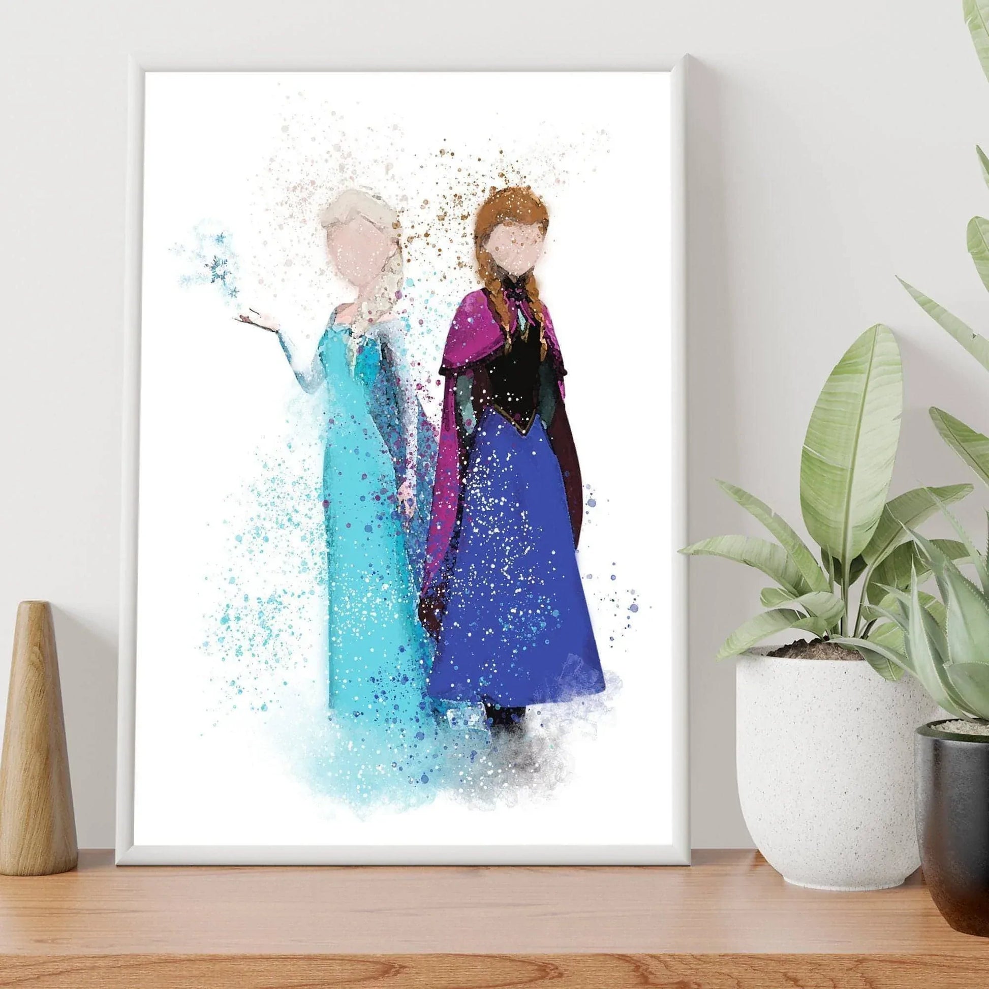 Frozen Inspired Set Of Three Watercolour Style A4 prints Prints - SquidPot