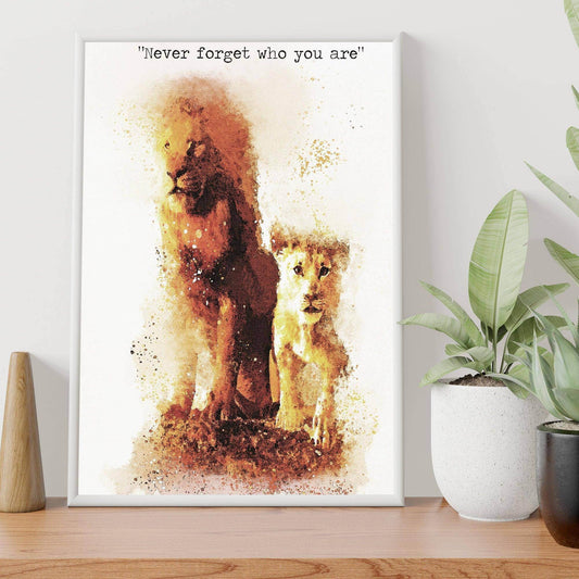 Never Forget Who You Are Lion King Inspired A3 Print - SquidPot