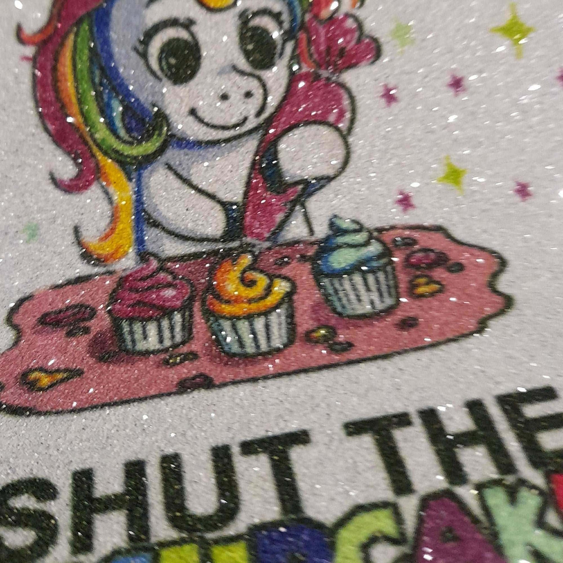 I Just Baked You Some Shut The Fucupcakes Glitter Unicorn Baking T-Shirt - SquidPot