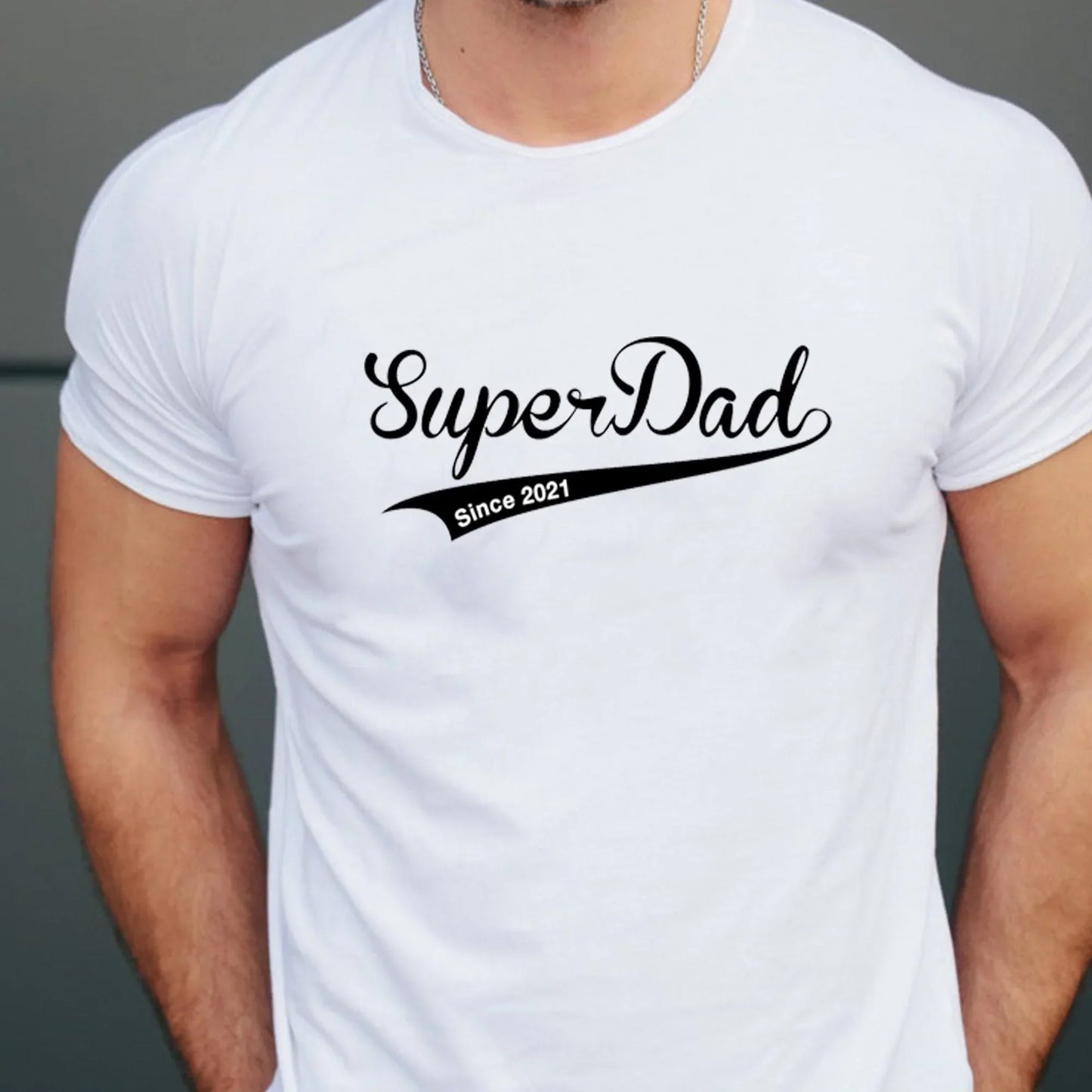 Men's SuperDad Established Year T-Shirt - SquidPot