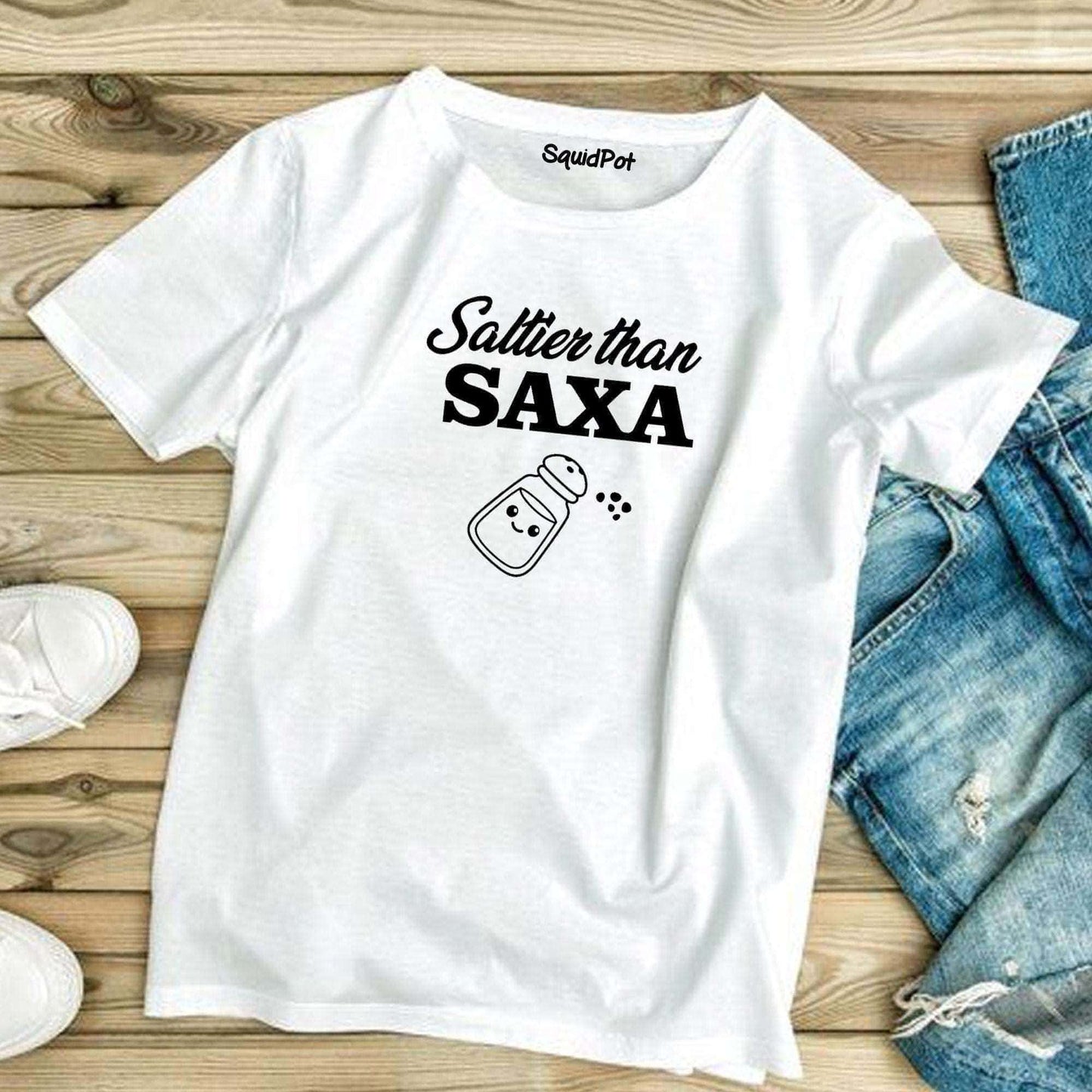 Saltier Than SAXA Salty T-Shirt - SquidPot