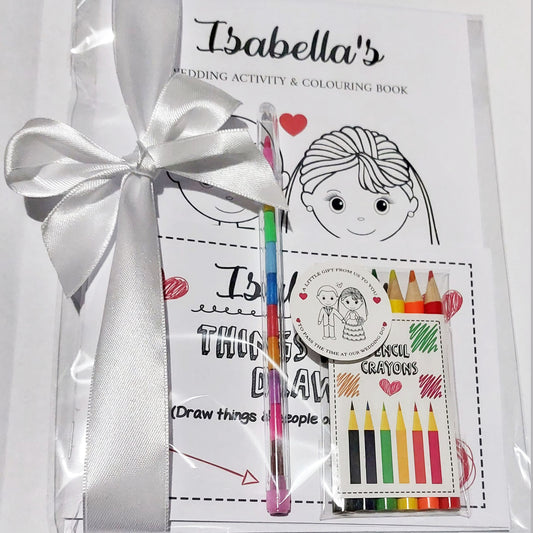 Personalised Child's Wedding Activity & Colouring Set (Multipacks)